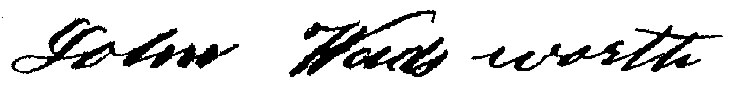 (John Wadsworth signature ~ 1863)