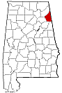 [Cherokee County map]