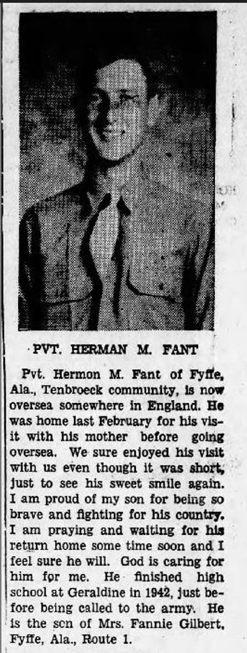 PFC. HERMAN M. FANT