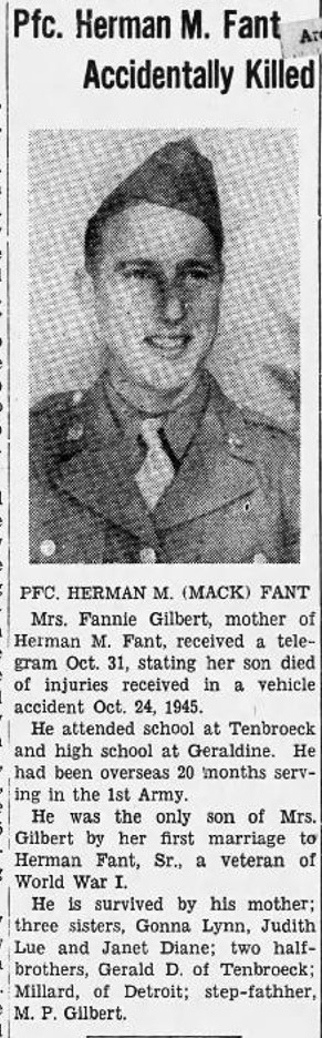 PFC. HERMAN M. FANT