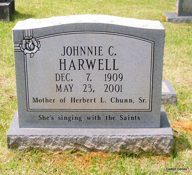 Johnnie Jeanette <i>Chunn</i> Harwell