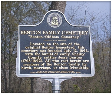 Benton Cemetery Historic Marker