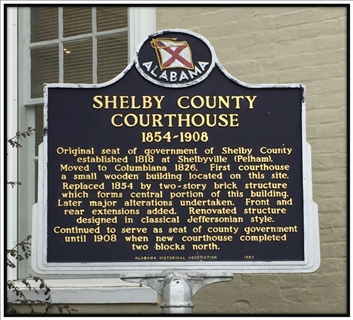 Shelby County Old Courthouse Historic Marker 1982